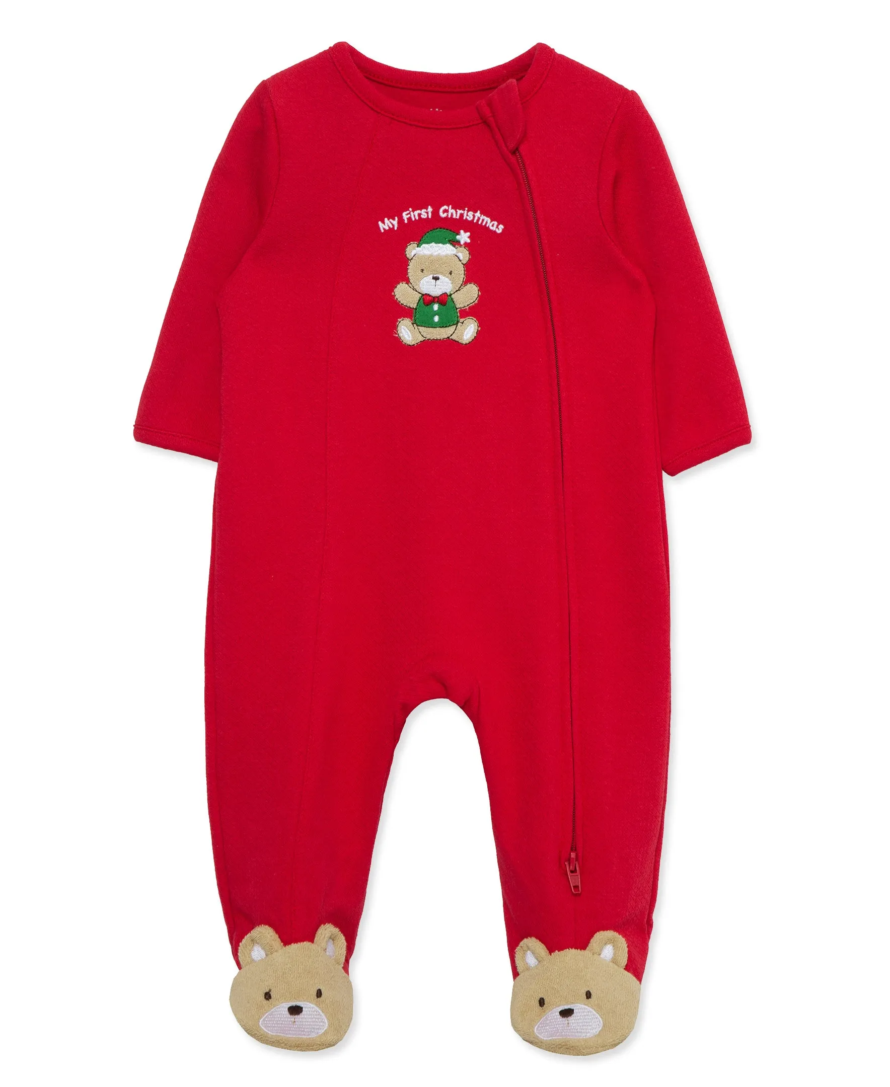 Holiday Bear 2-Way-Zip Footie