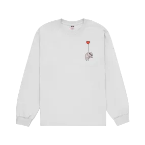 Hot Heart Balloon White Long Sleeve