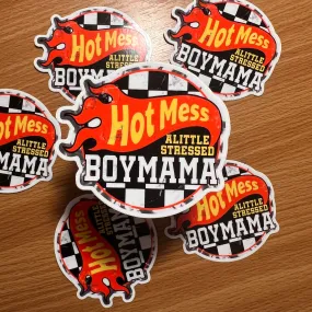 Hot Mess Boy Mama | Vinyl Water Bottle Sticker