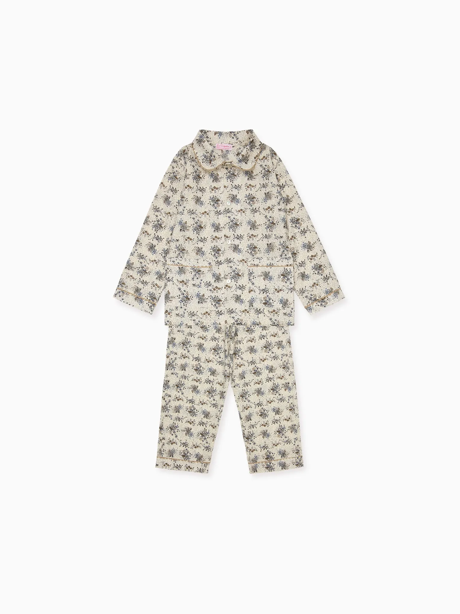 Ivory Floral Elena Girl Pyjamas