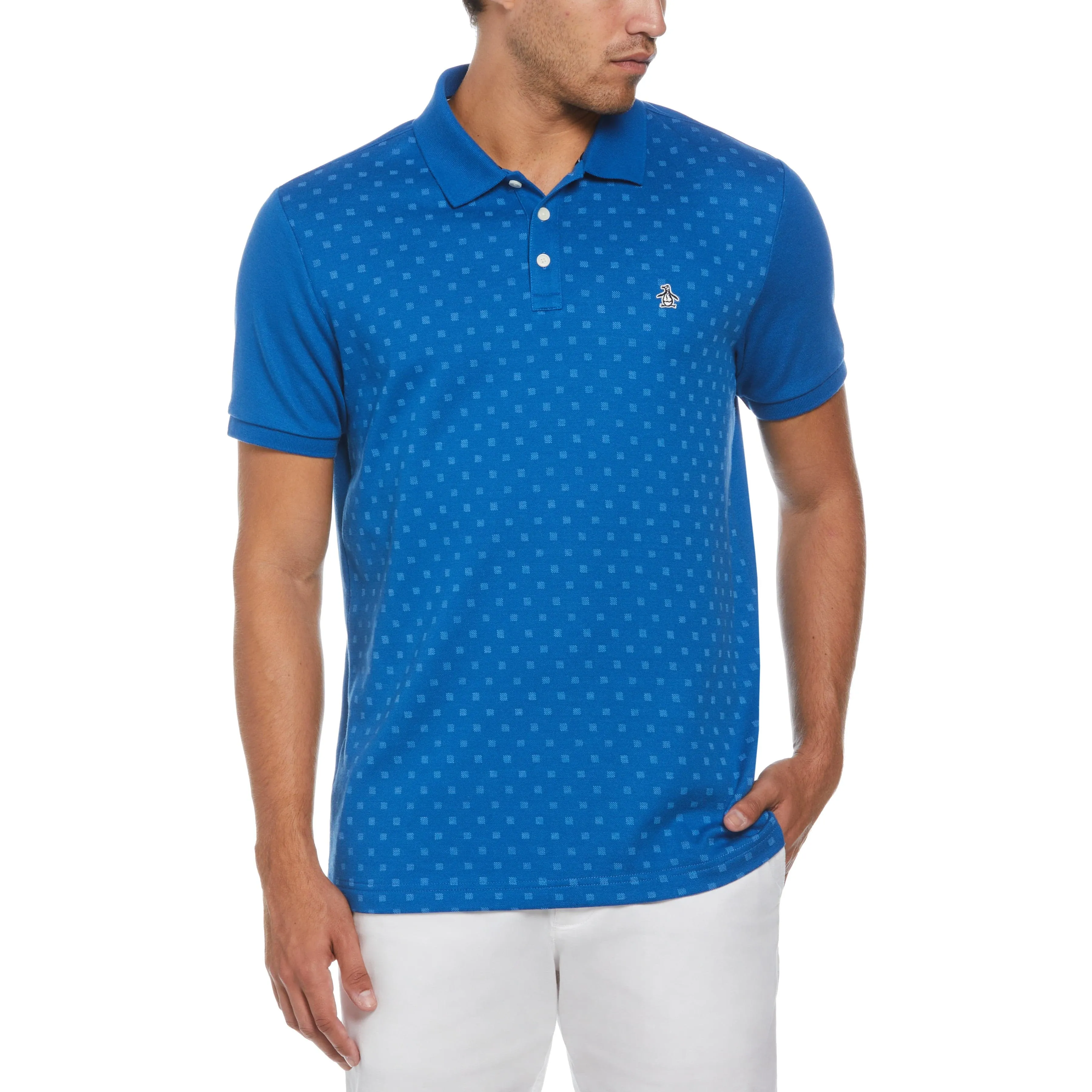 Jacquard Check Polo