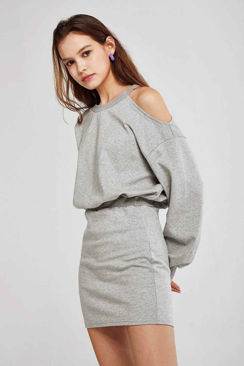 Jade Cold Shoulder Sweat Dress