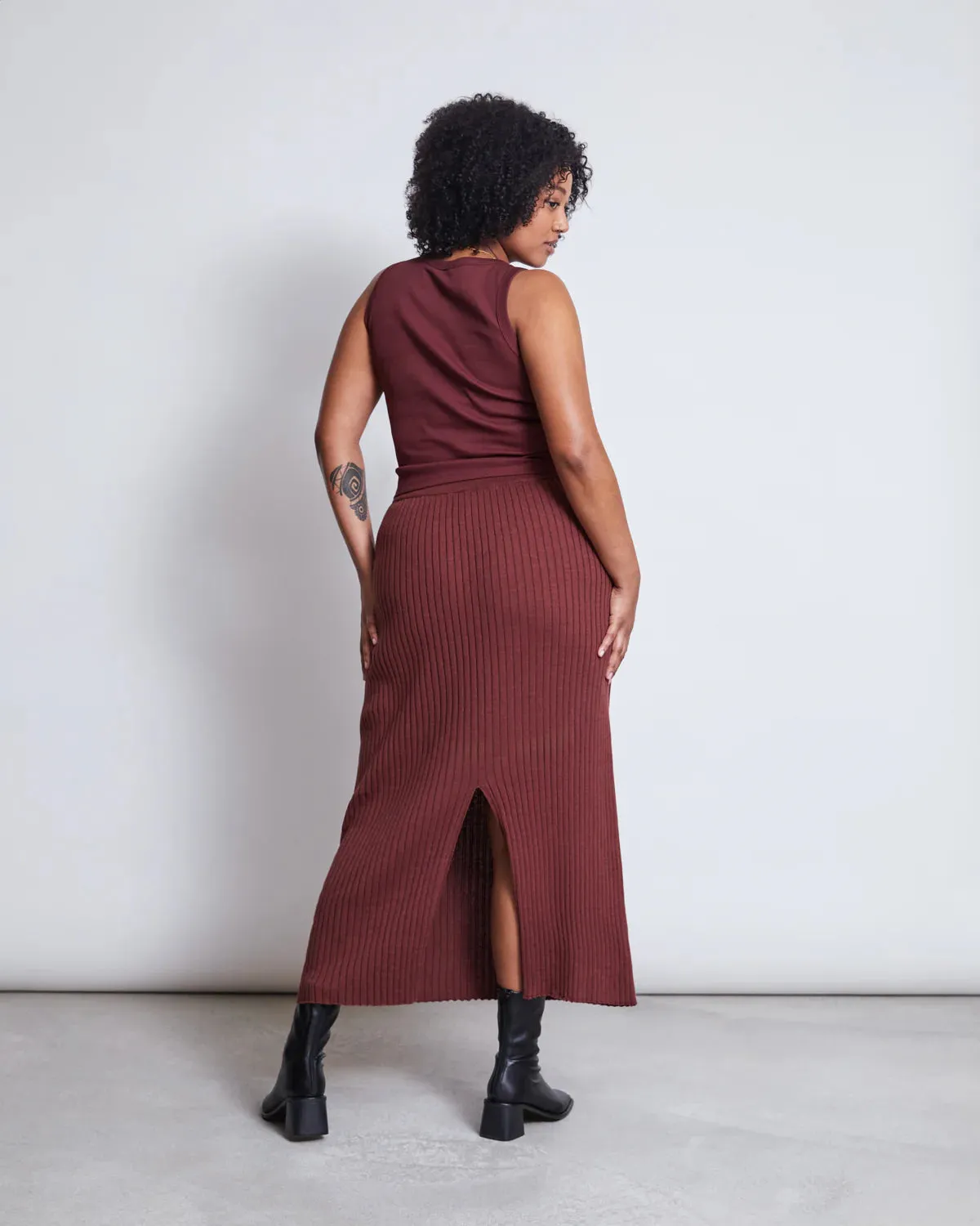 JAN 'N JUNE Ebba skirt intense rust women