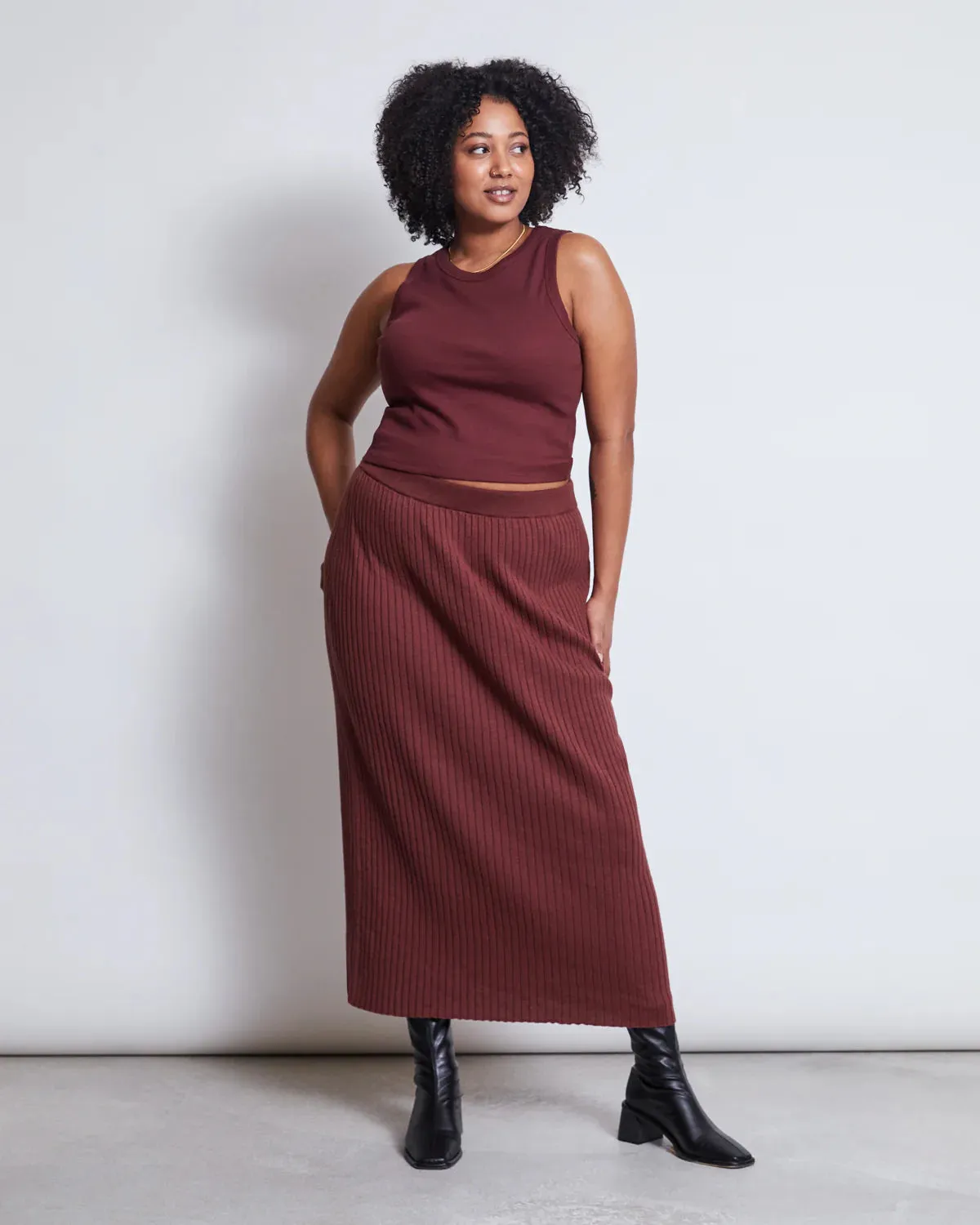 JAN 'N JUNE Ebba skirt intense rust women