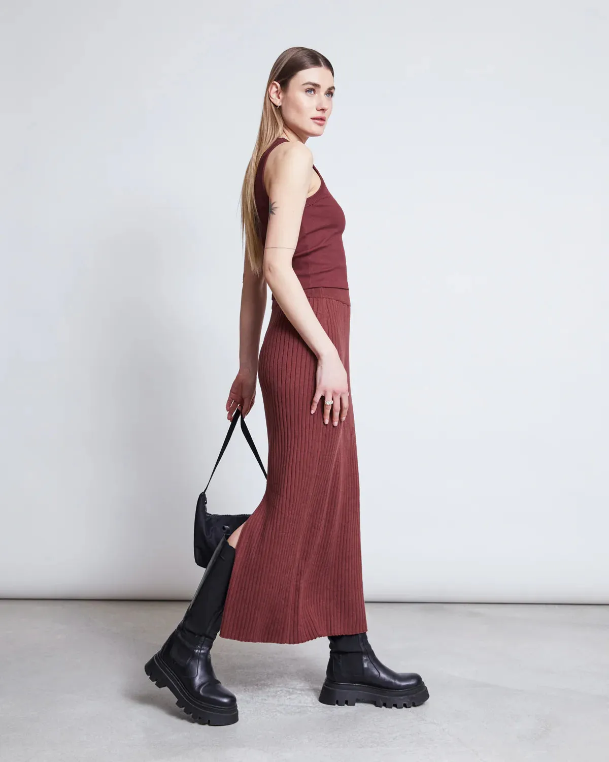 JAN 'N JUNE Ebba skirt intense rust women