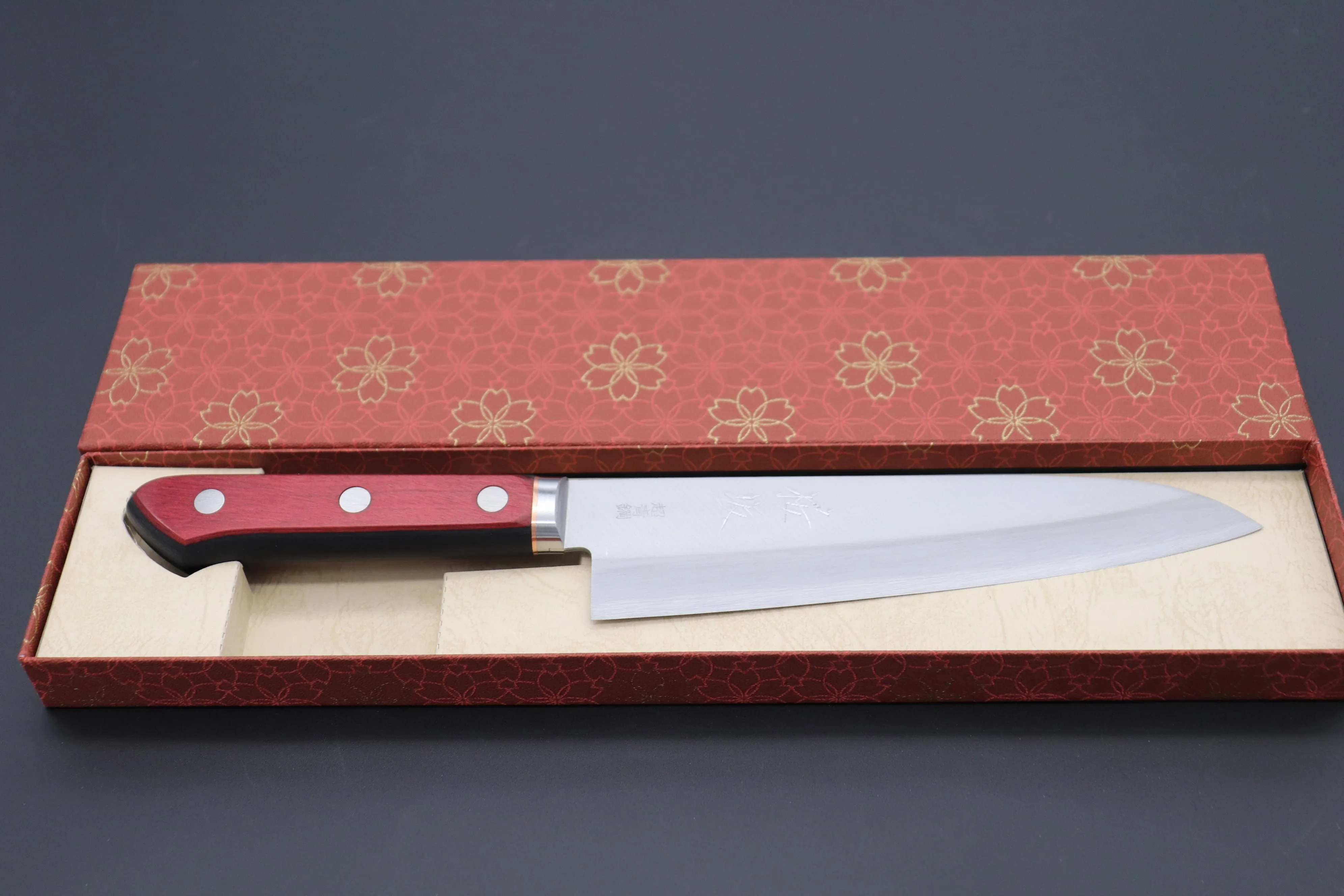 JCK Natures SAKURA ROAD Aogami Super Series SAKURA-2 Gyuto 180mm (7 Inch)