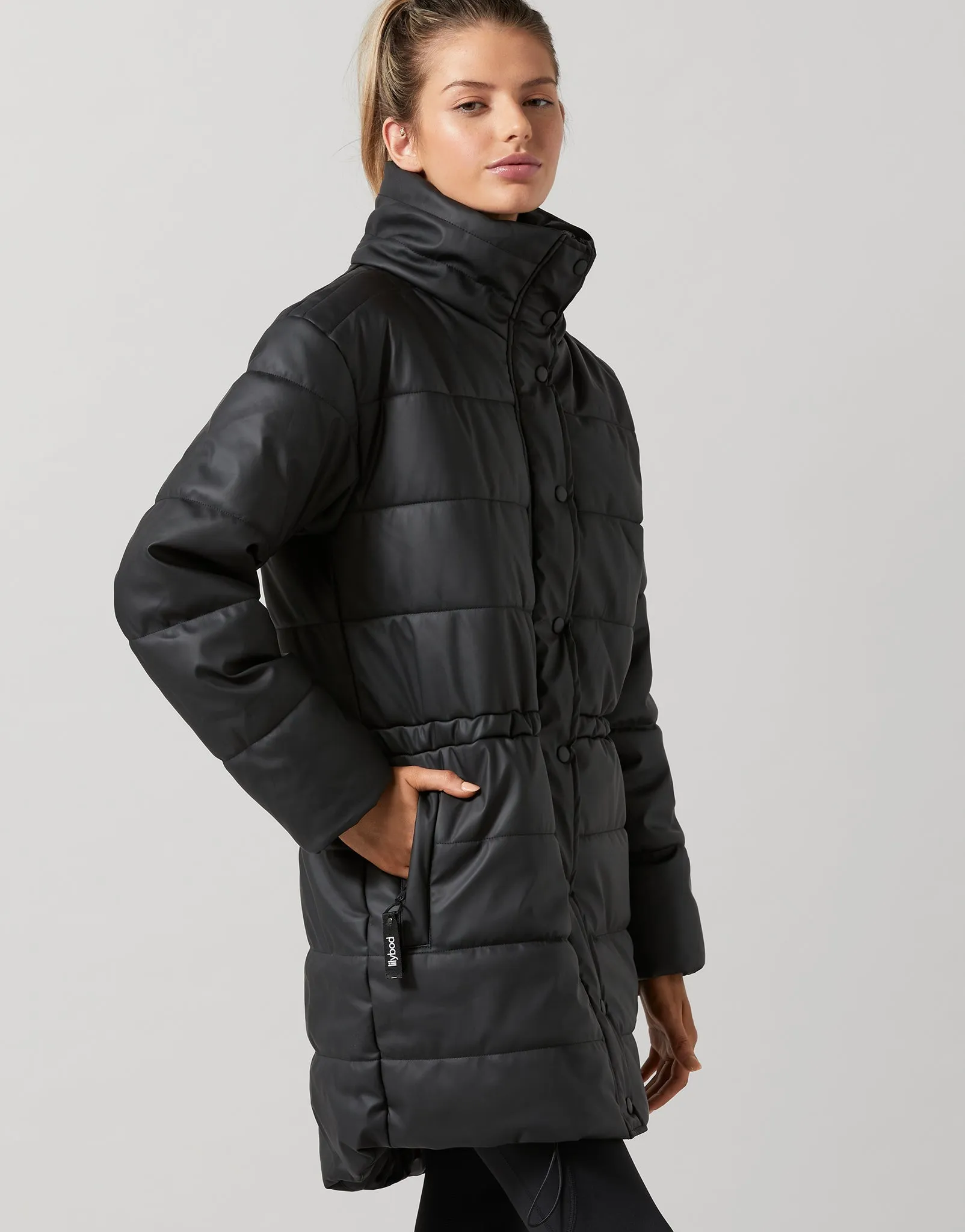 Jodie Puffer Jacket in Black