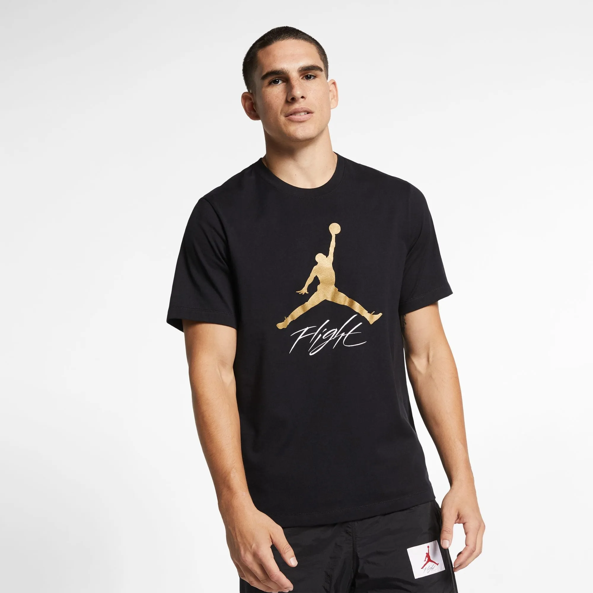 Jordan - Men - Jumpman Flight Tee - Black/Metallic Gold