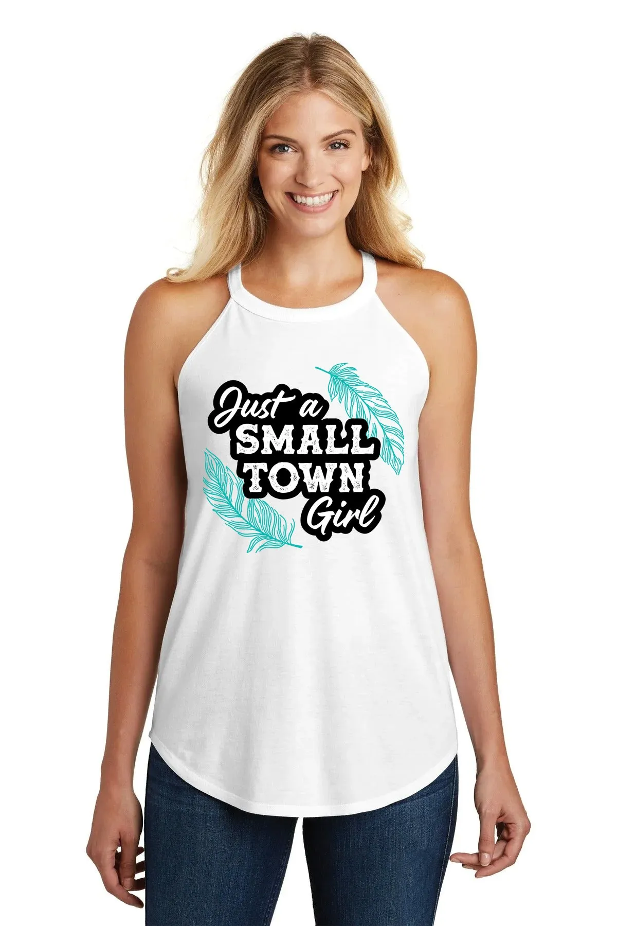 Just a Small Town Girl Graphic Sleeveless Tee Tank Top