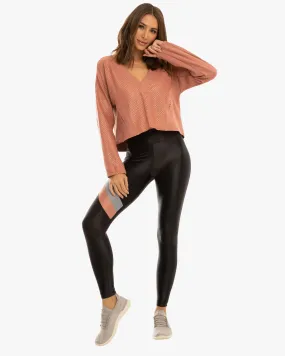 Koral Stage High Rise Infinity Legging - Black/Hematite Grey/Sand