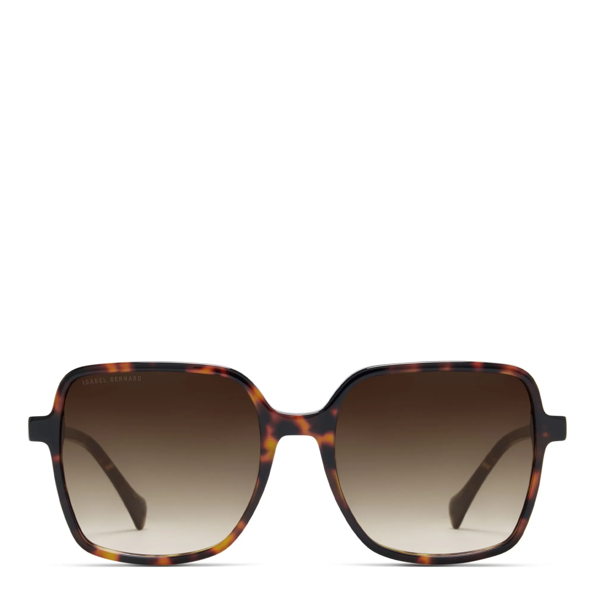 La Villette Rene brown tortoise square sunglasses with brown lenses gradient