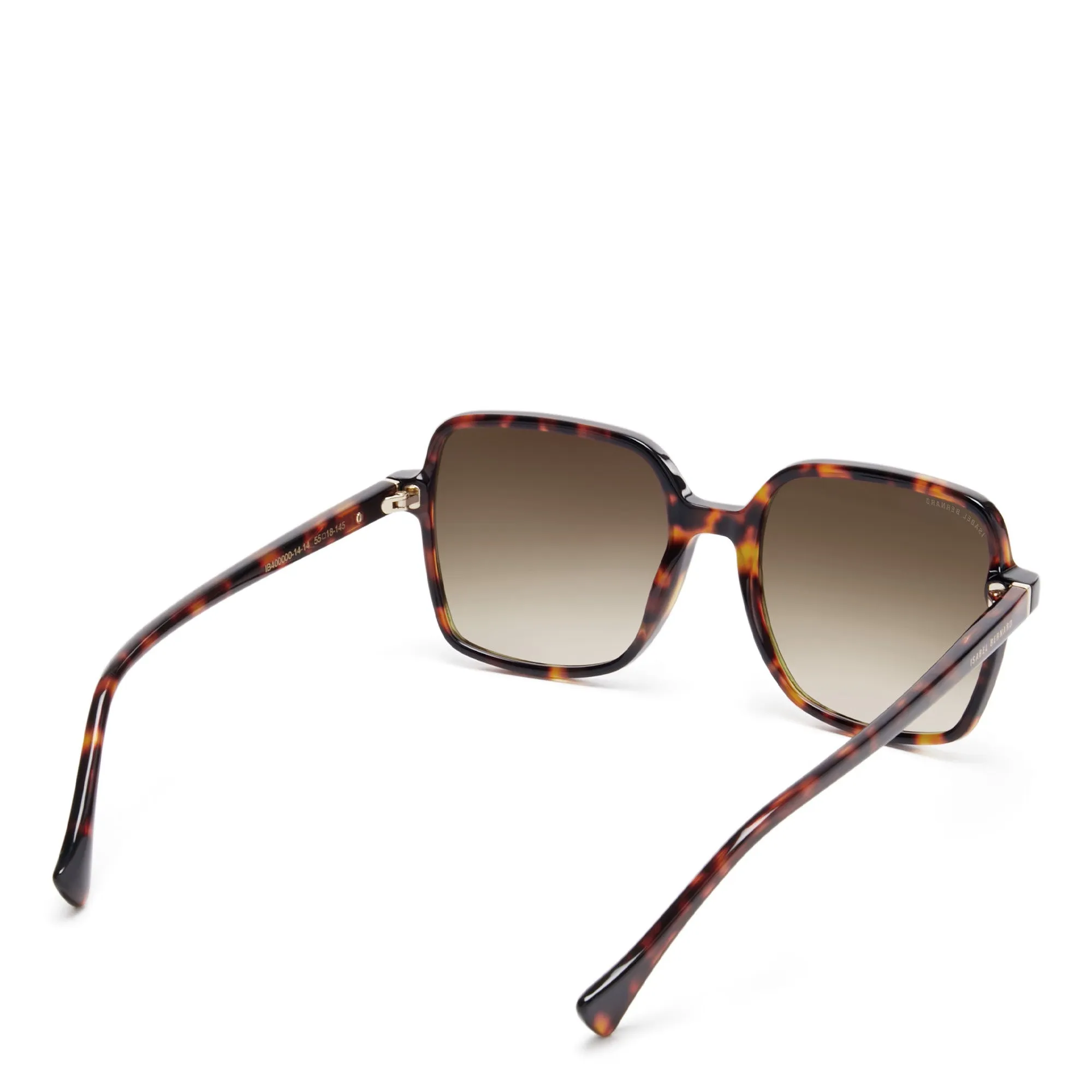 La Villette Rene brown tortoise square sunglasses with brown lenses gradient