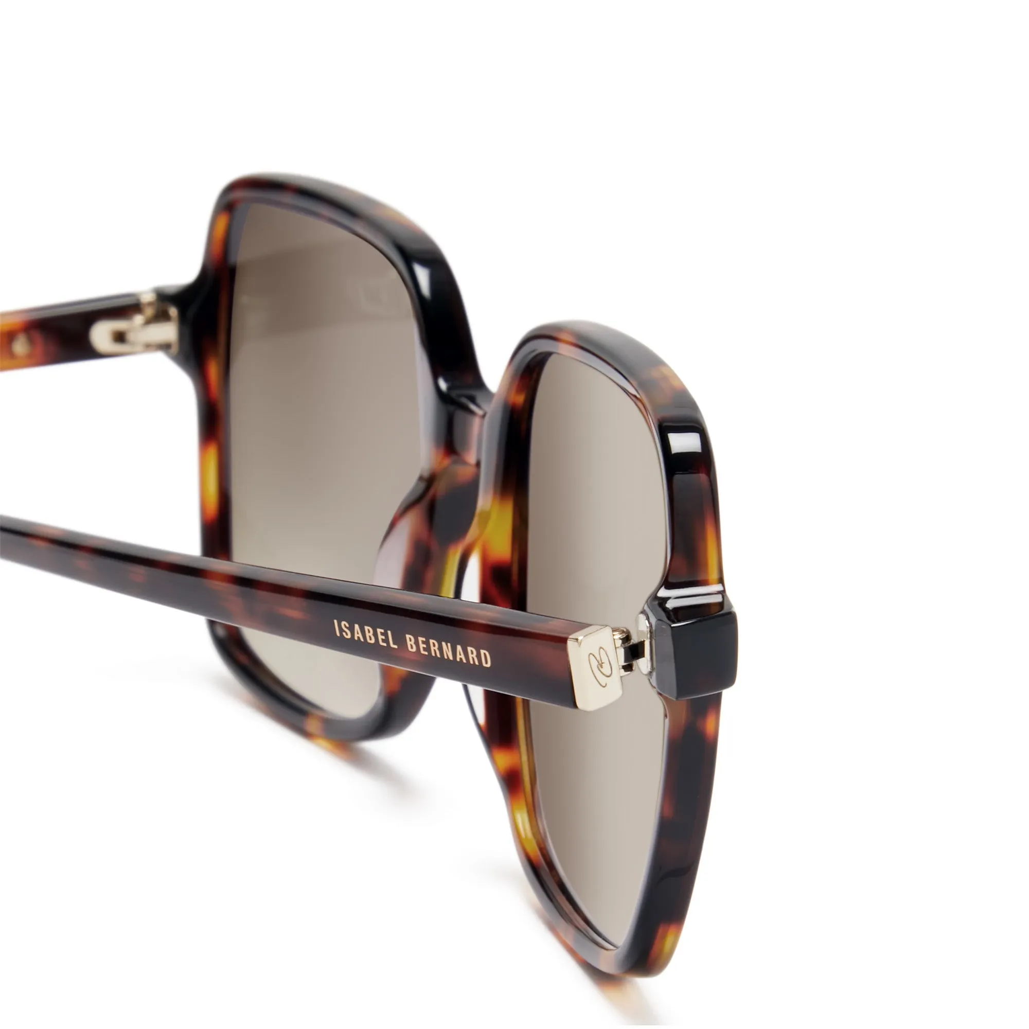 La Villette Rene brown tortoise square sunglasses with brown lenses gradient