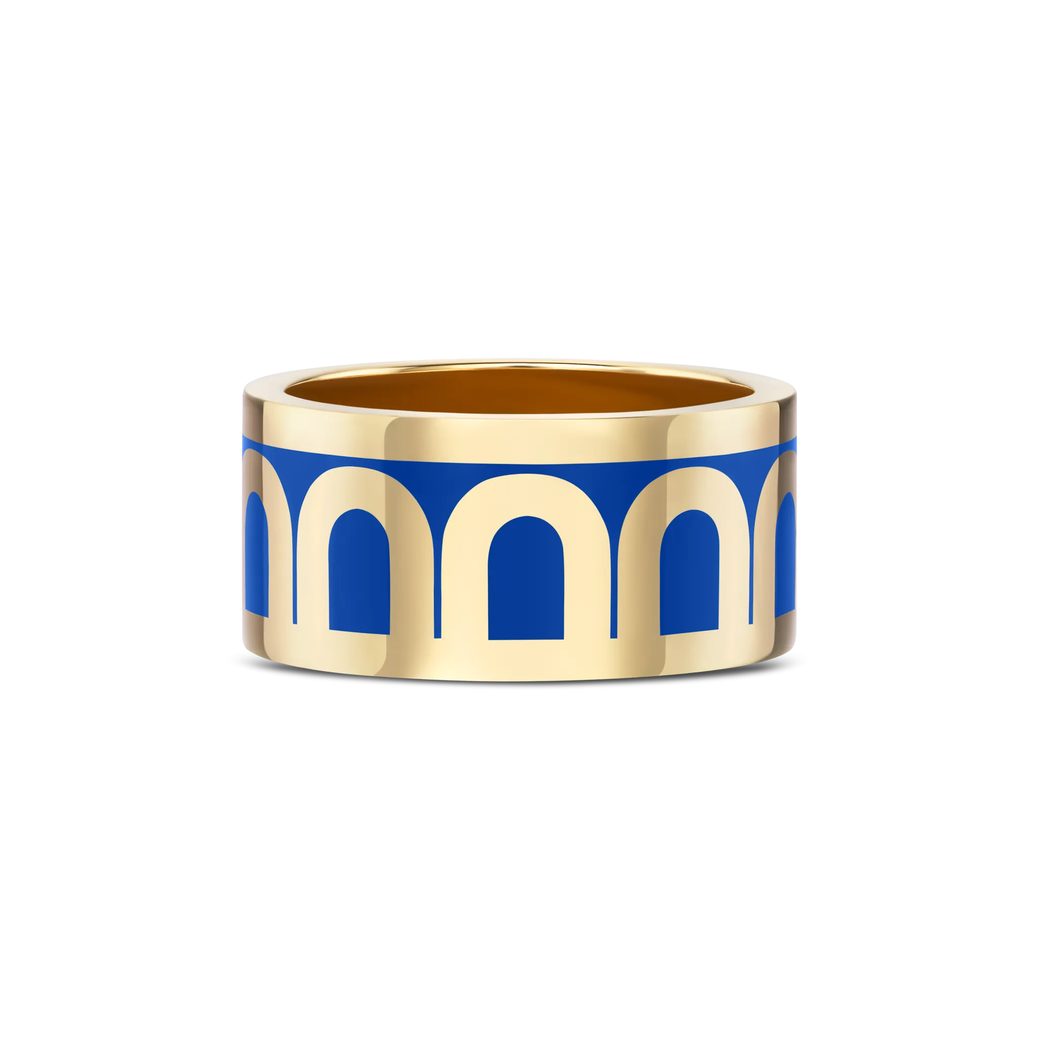 L'Arc de DAVIDOR Ring GM, 18k Yellow Gold with Riviera Lacquered Ceramic