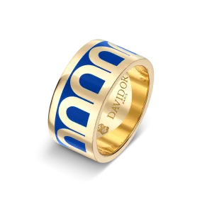 L'Arc de DAVIDOR Ring GM, 18k Yellow Gold with Riviera Lacquered Ceramic