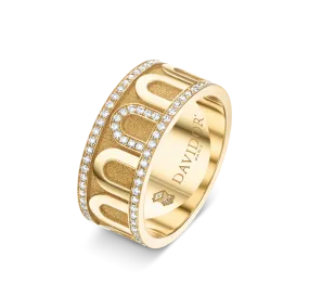 L'Arc de DAVIDOR Ring GM, 18k Yellow Gold with Satin Finish and Porta Diamonds