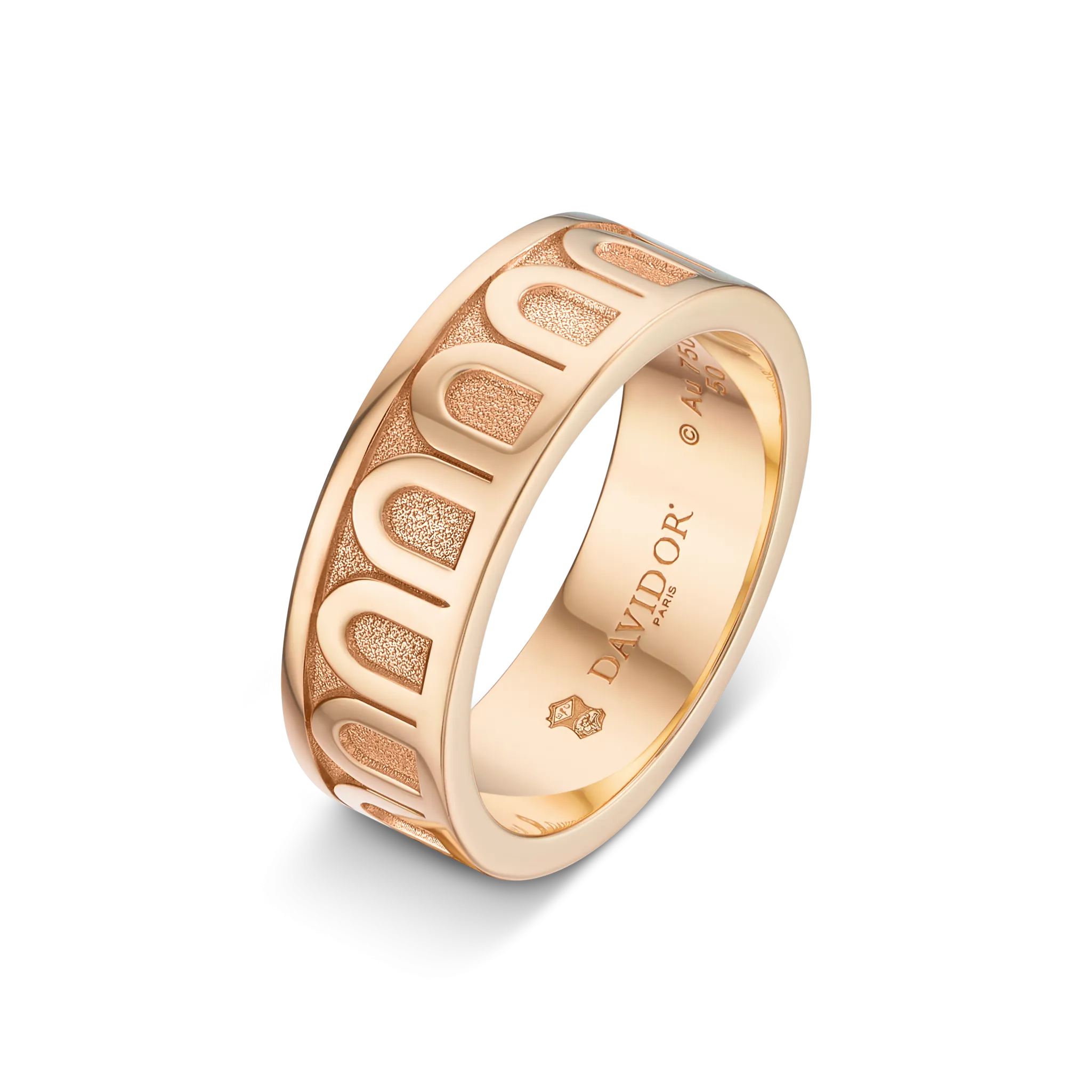 L'Arc de DAVIDOR Ring MM, 18k Rose Gold with Satin Finish