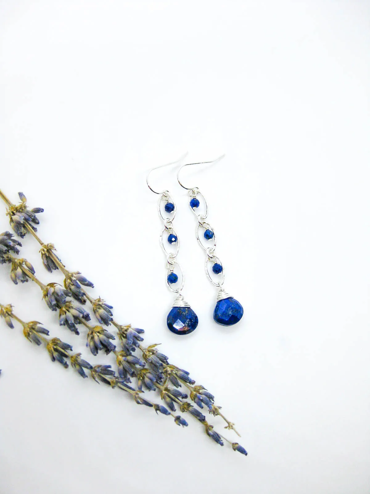 Lilac: Lapis Earrings - e724