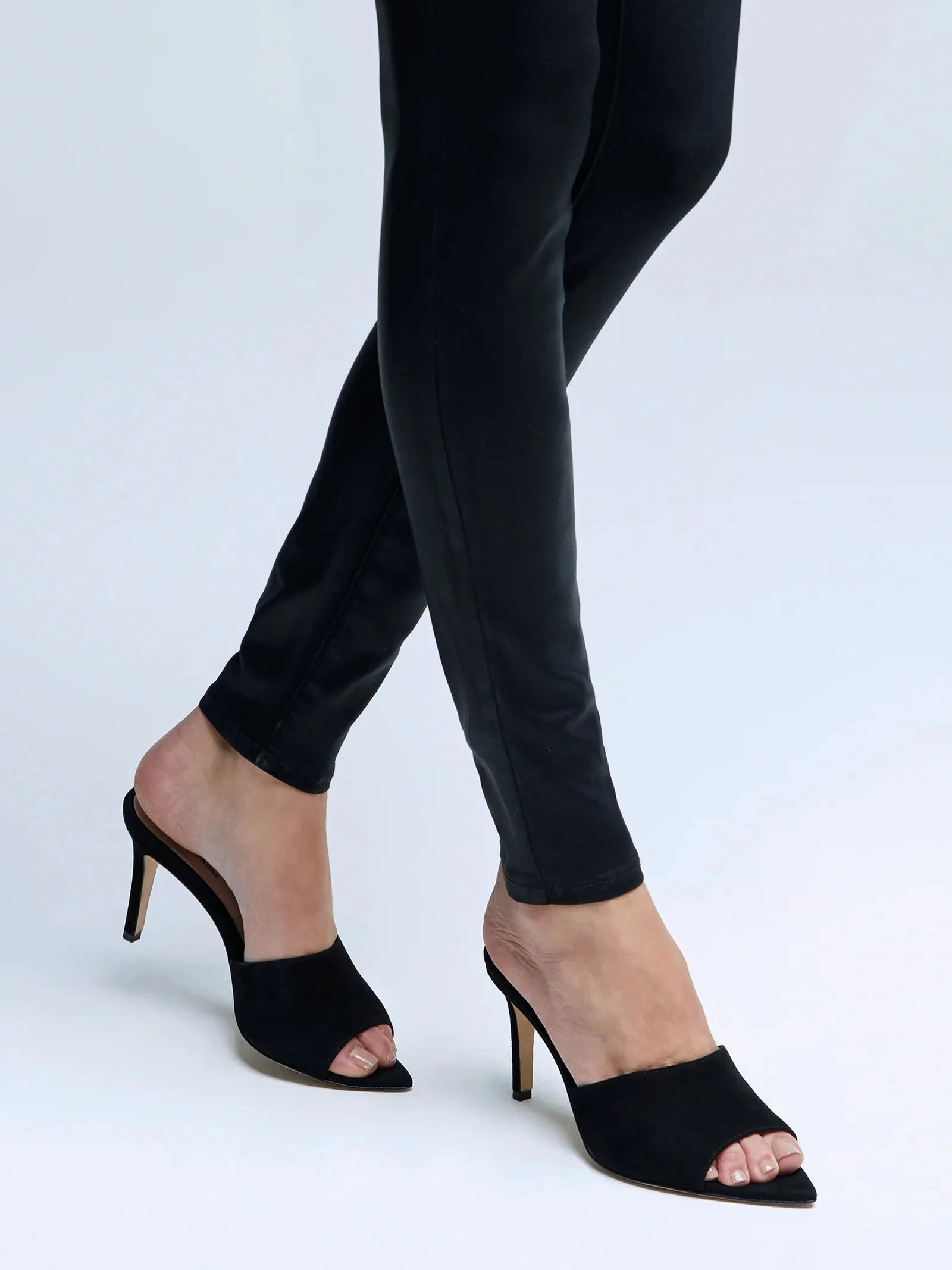 LOLITA OPEN TOE MULE (BLACK SUEDE) - L'AGENCE