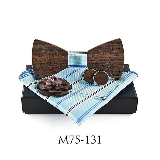 Louisiana Wood Bow Tie Gift Set