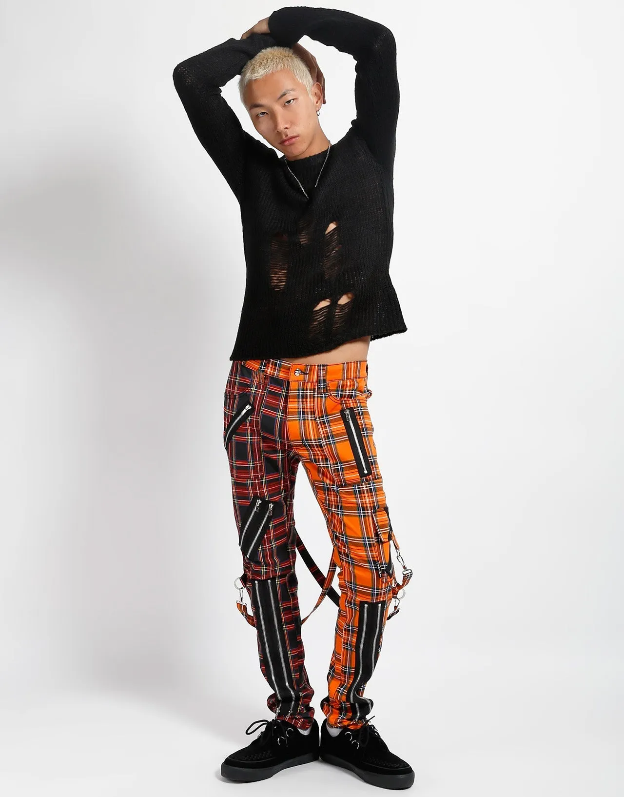 MADNESS PANT BLACK/ORANGE PLAID