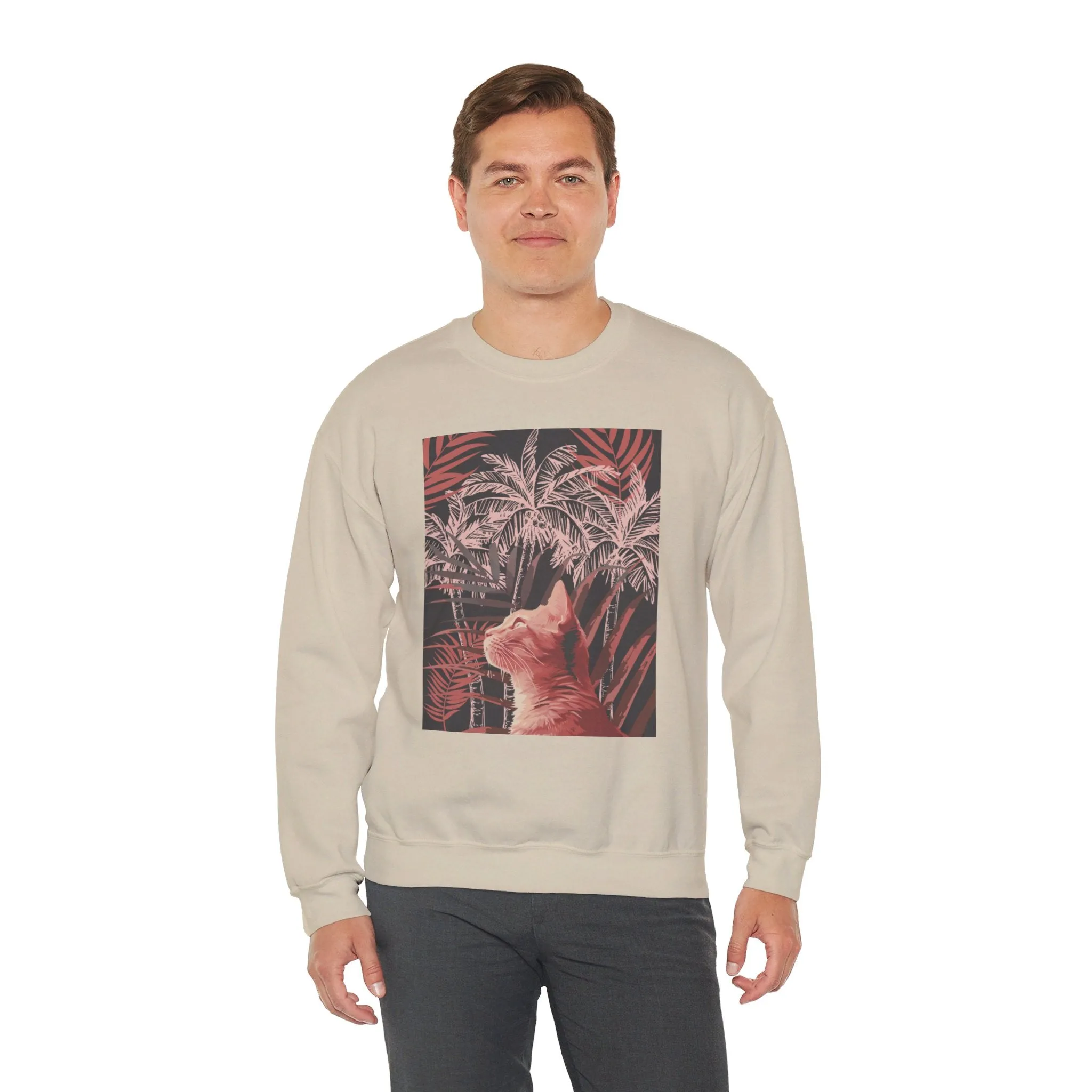 Mandala Art Cat Sweatshirt | Unisex Crewneck Sweatshirt