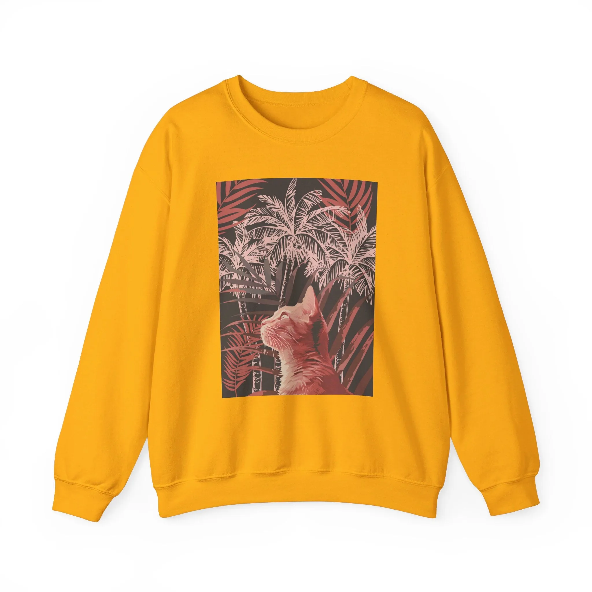 Mandala Art Cat Sweatshirt | Unisex Crewneck Sweatshirt