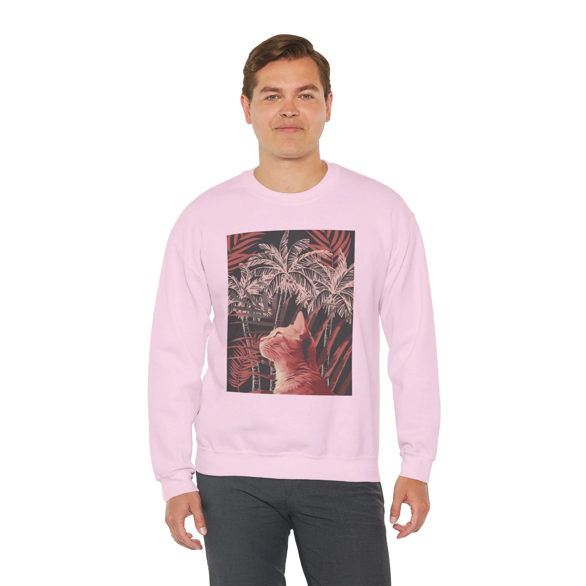 Mandala Art Cat Sweatshirt | Unisex Crewneck Sweatshirt