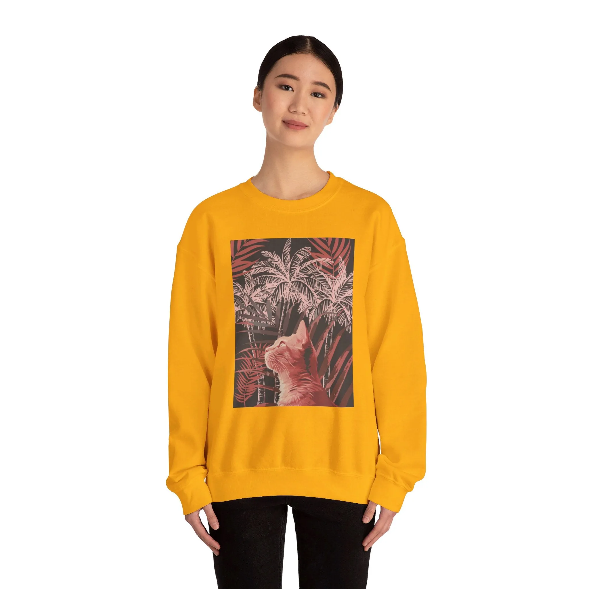 Mandala Art Cat Sweatshirt | Unisex Crewneck Sweatshirt