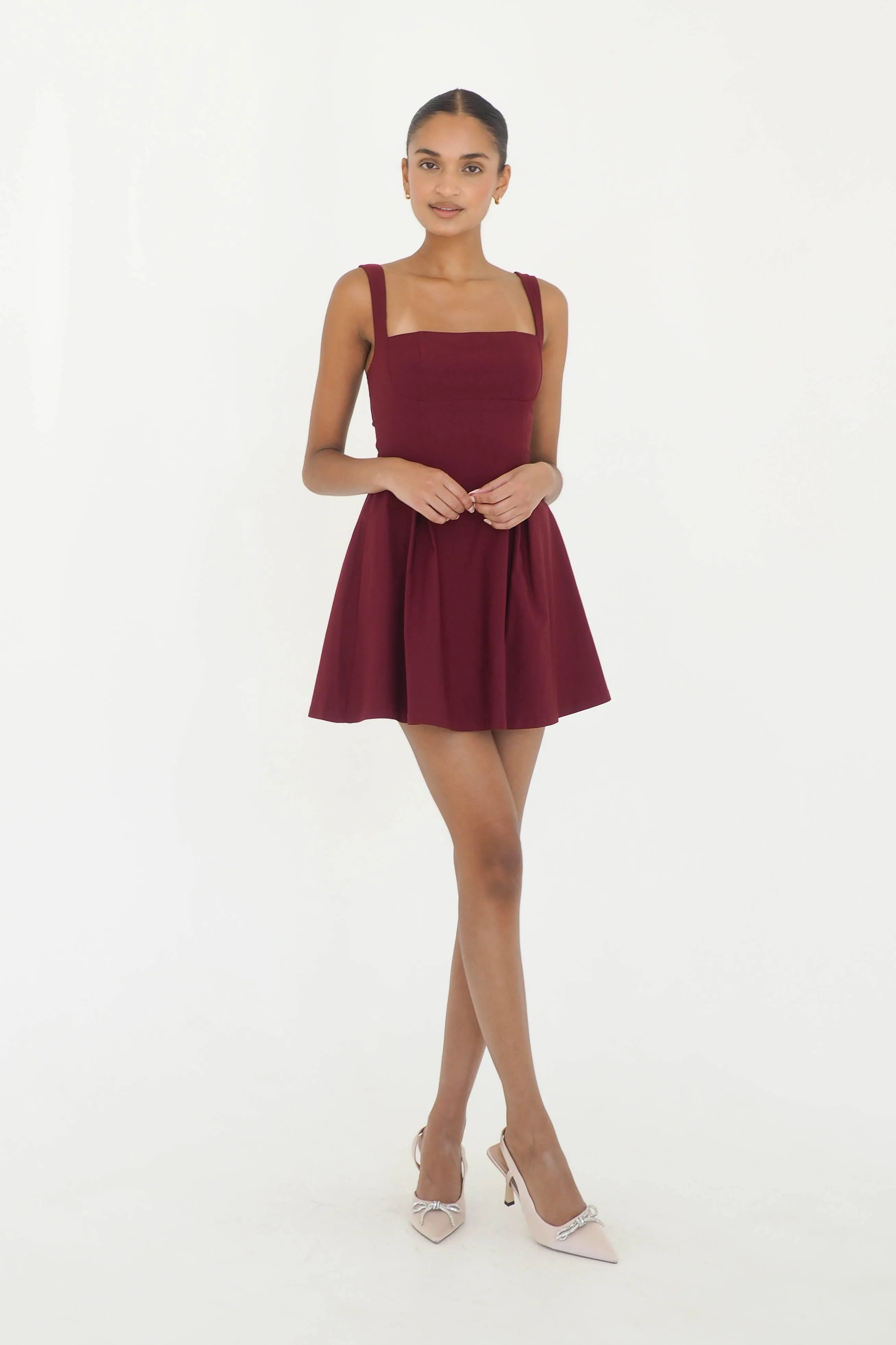 Marlee Mini Dress - Wine