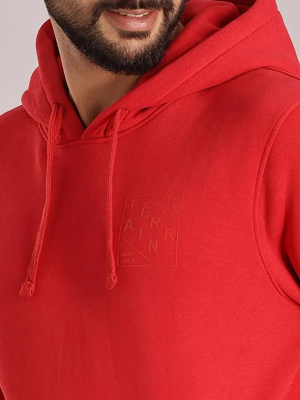 Men Full Sleeve Solid Hoodie Sweatshirt