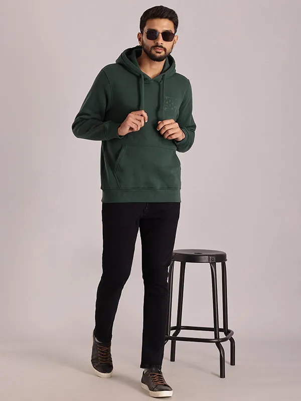 Men Full Sleeve Solid Hoodie Sweatshirt