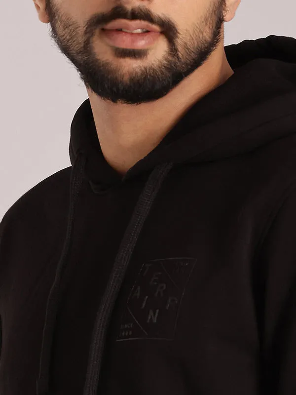 Men Full Sleeve Solid Hoodie Sweatshirt