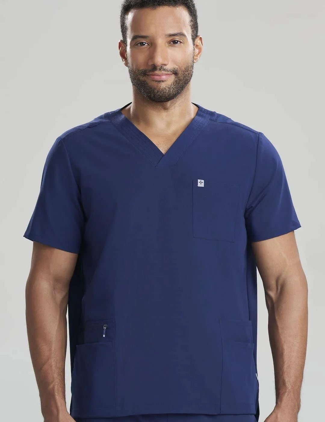 Mens 7-Pocket V-Neck Scrub Top