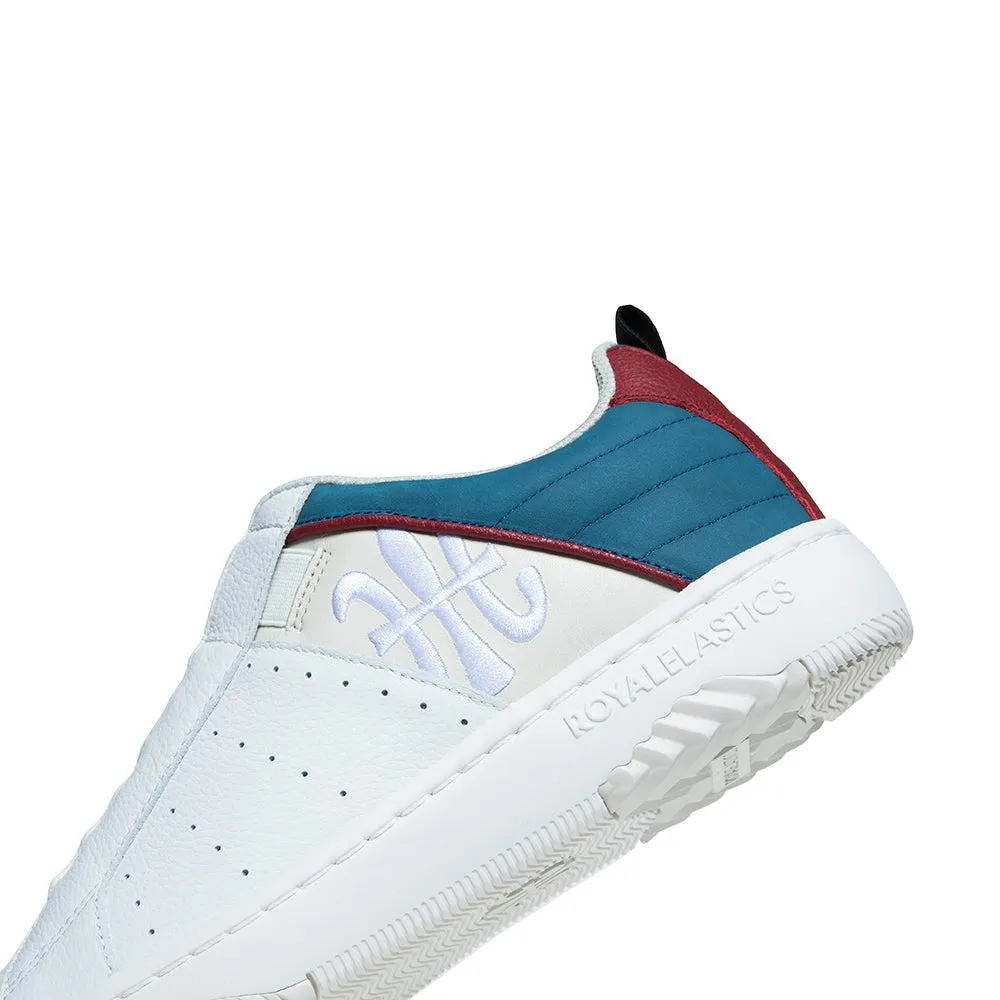 Men's Icon 2.0 White Blue Red Logo Leather Sneakers 06514-051