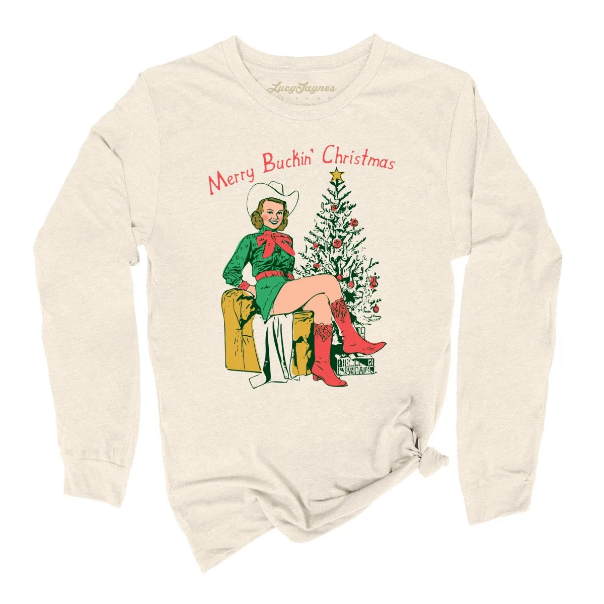 Merry Buckin' Christmas Long Sleeve Tee