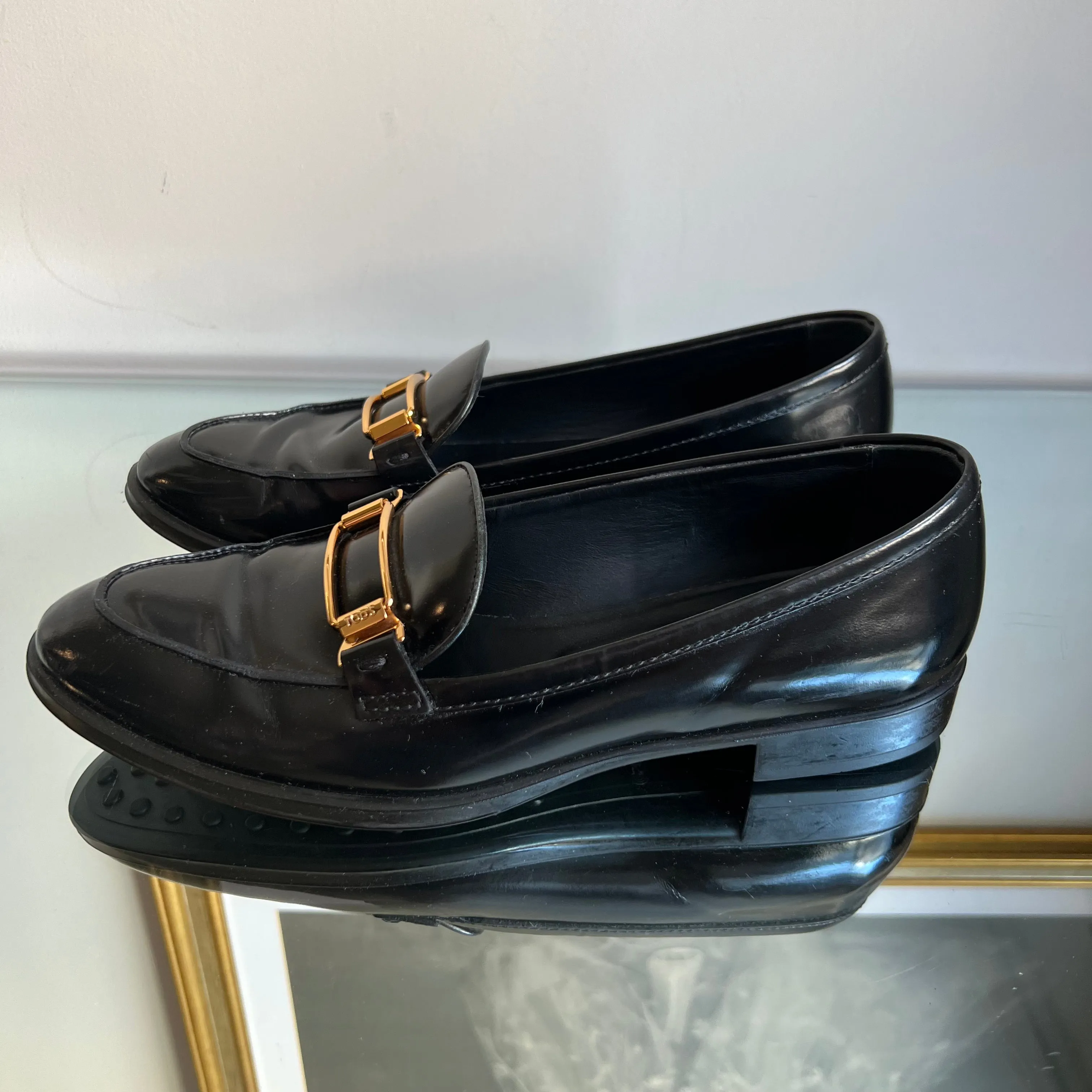 Mocassim Tod's Couro Preto