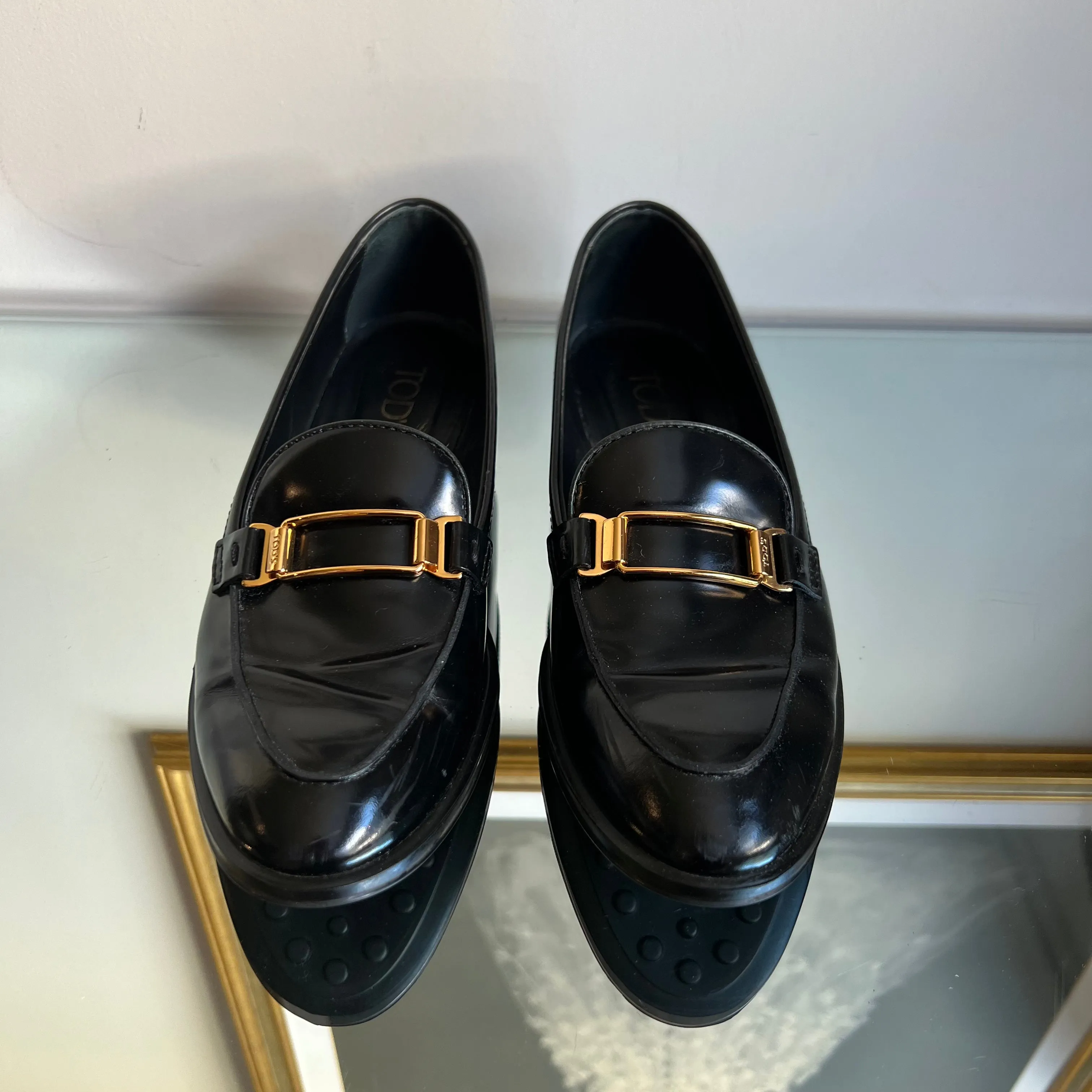 Mocassim Tod's Couro Preto