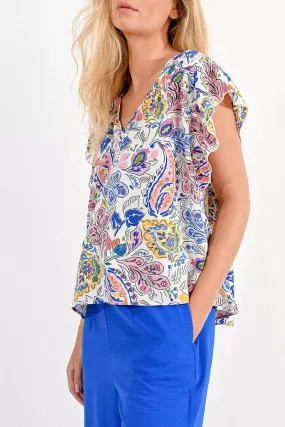 Molly Bracken Paisley Print Top