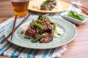 Mongolian Beef with Sesame Cauliflower “Rice”