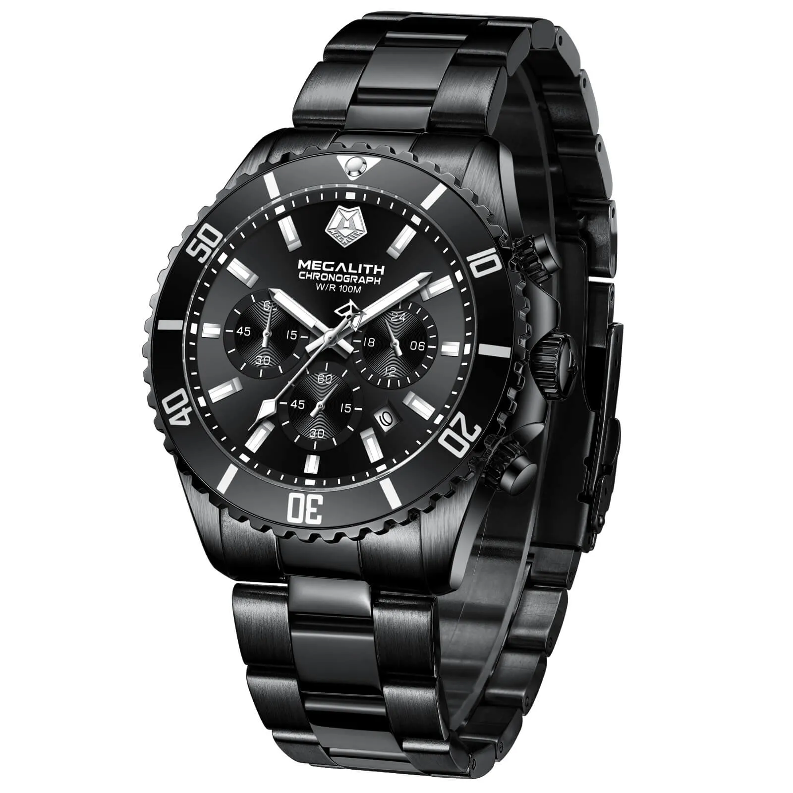 Montre chronographe | Acier solide | 8394M