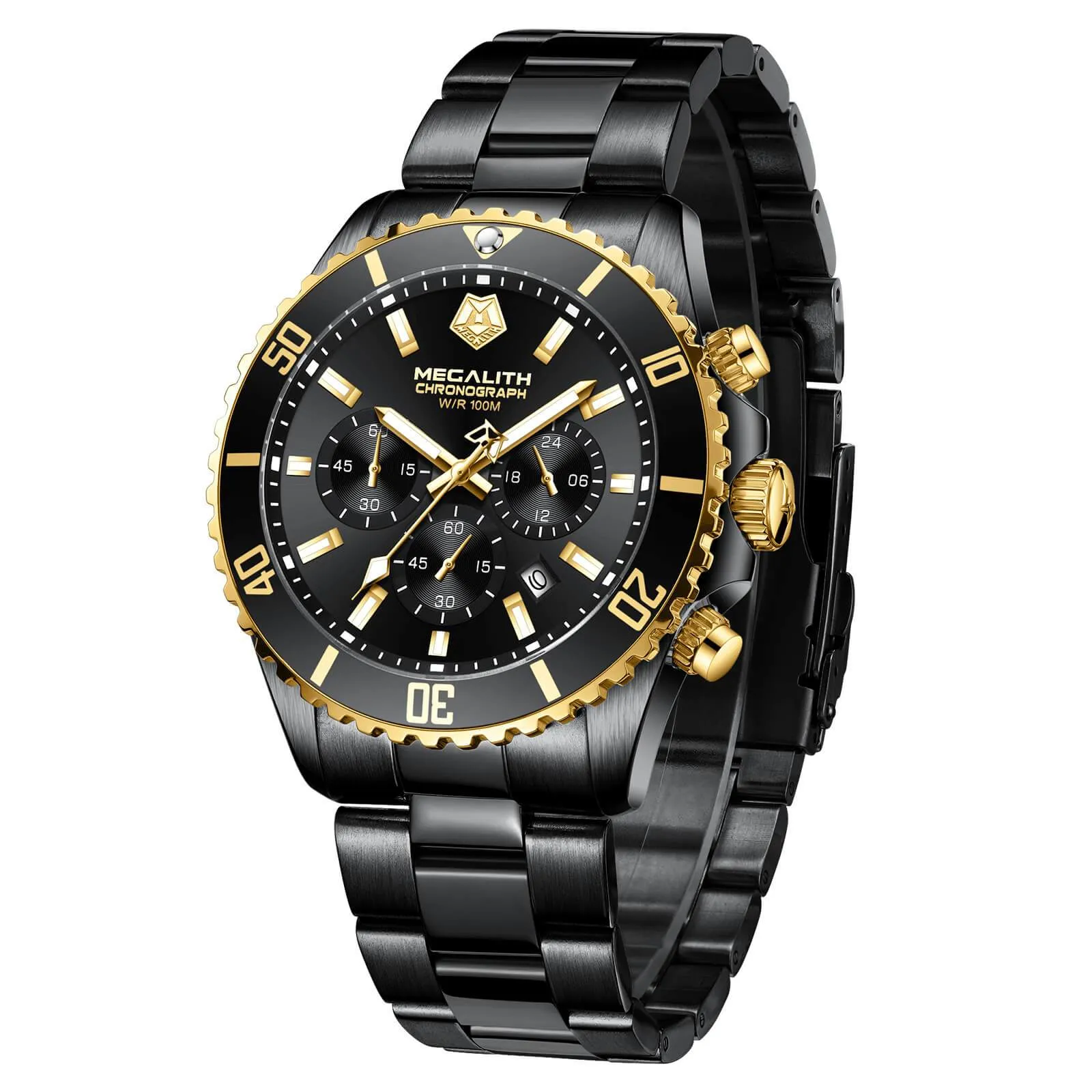 Montre chronographe | Acier solide | 8394M