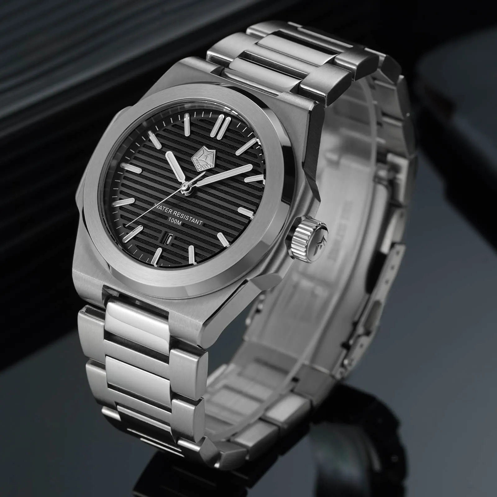 Montre chronographe | Acier solide | 8399M