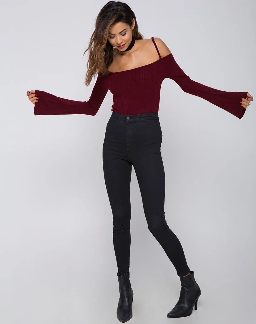 Motel Niani Cold Shoulder Bodysuit