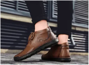 New Arrival! Men's Fashionable Warm Leather Shoes