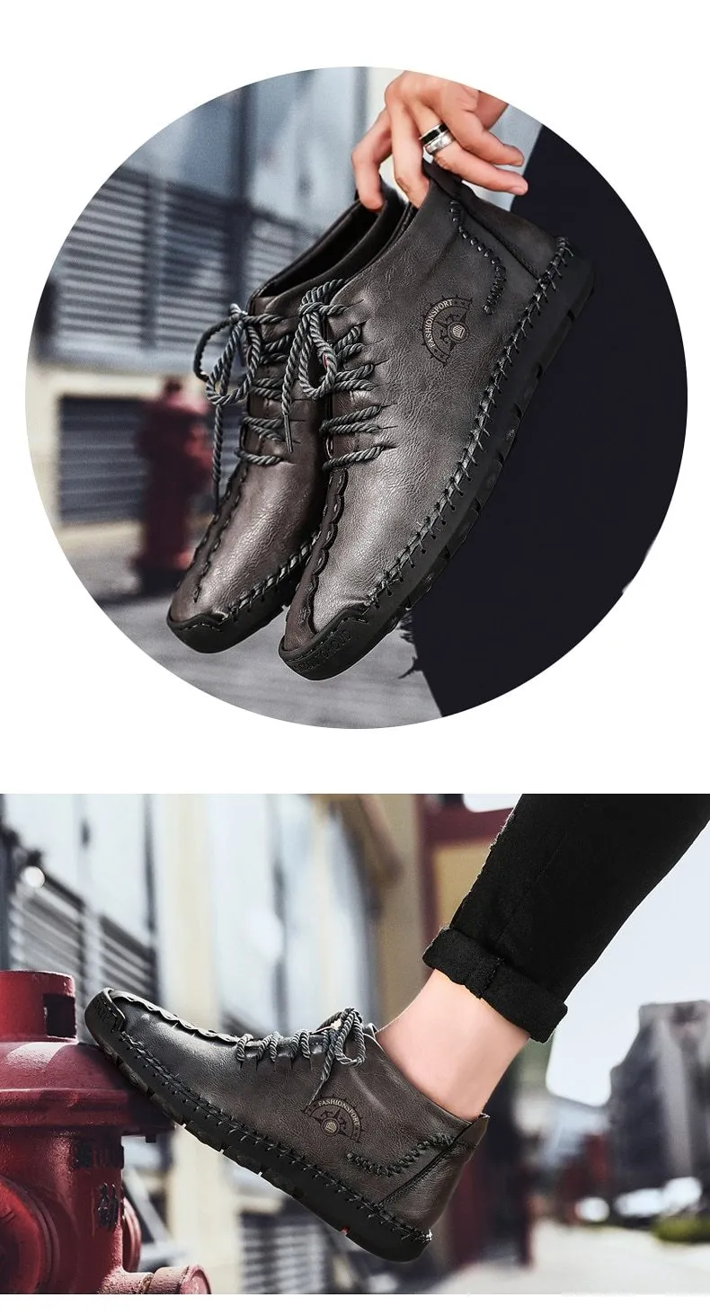 New Arrival! Men's Fashionable Warm Leather Shoes