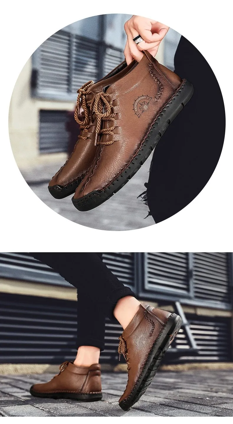 New Arrival! Men's Fashionable Warm Leather Shoes