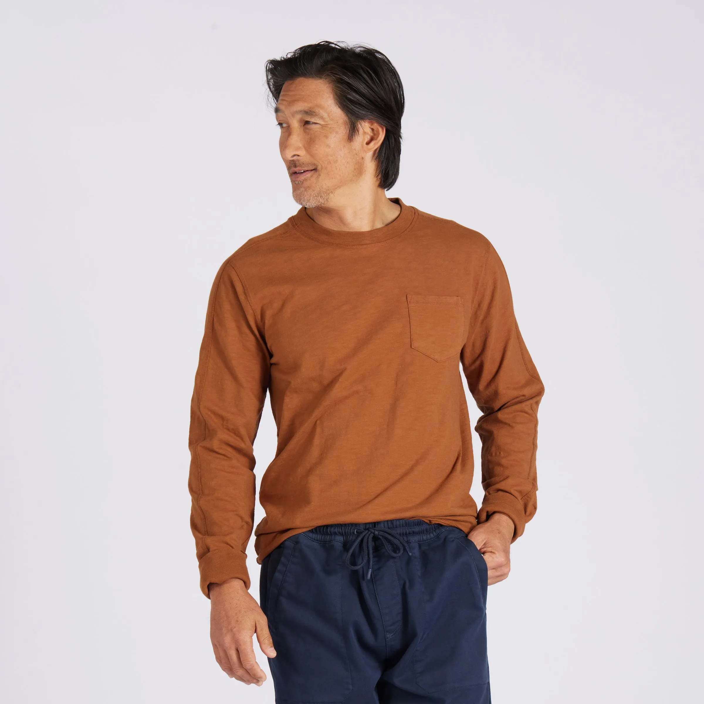 New Cooper Garment Dyed Pocket Tee - Monks Robe