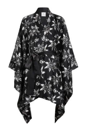 Organic Peace Silk Short Kimono Gown