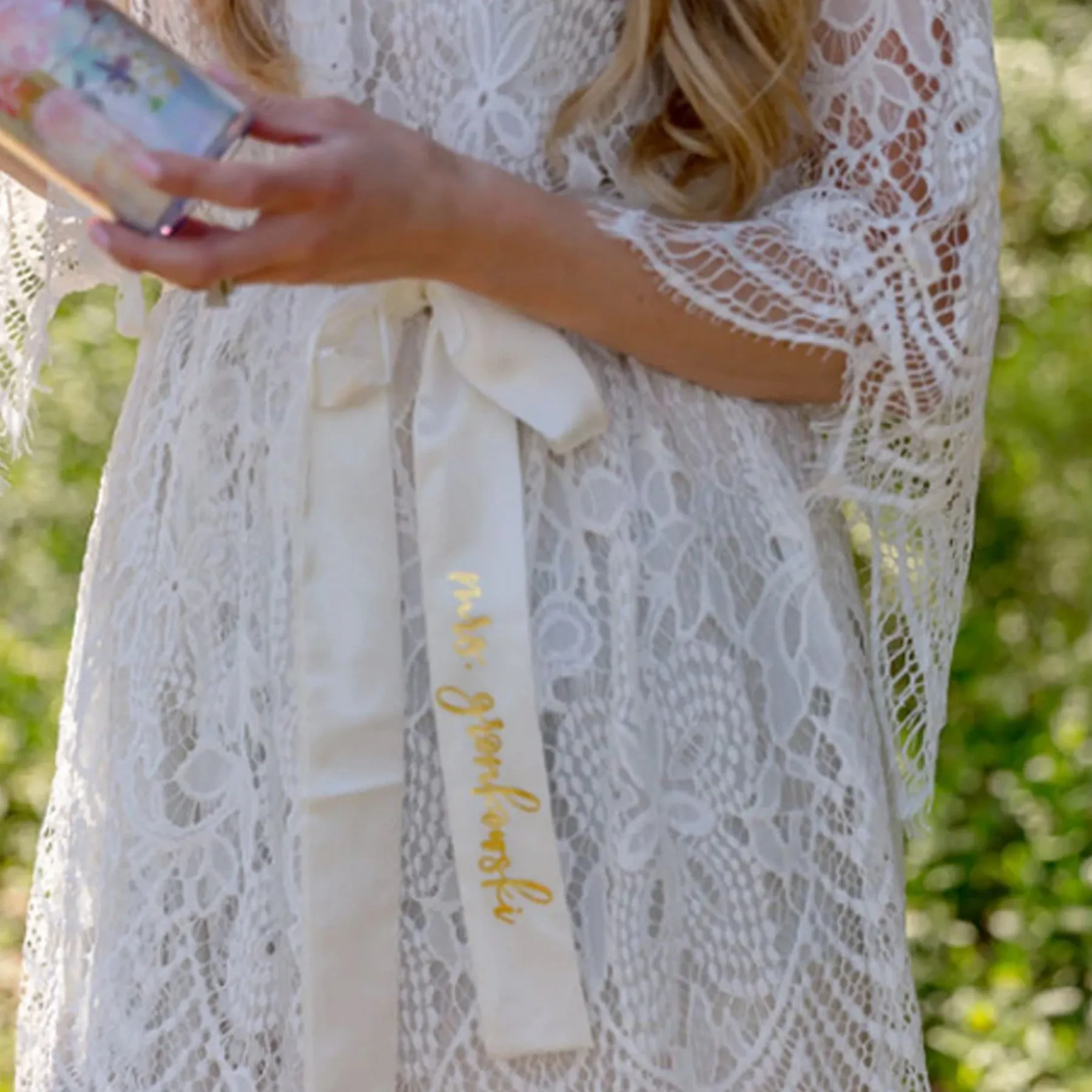 Personalized Lace Robe